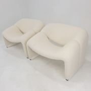 Set of 2 Model F598 Groovy Chairs by Pierre Paulin for Artifort, 1980