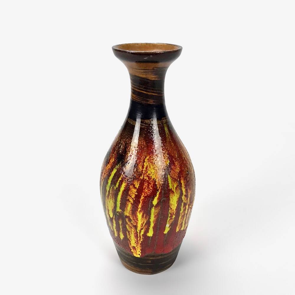 Flamed Saint-Clément vase with fine neckline