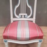 Louis XVI style lacquered chair with lyre back