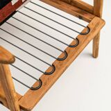Pair of armchairs with bold geometric upholstery