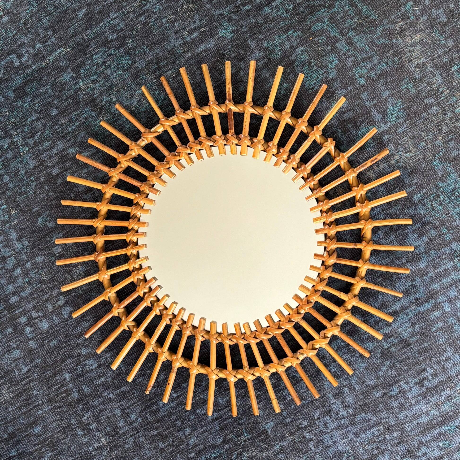 Rattan sun mirror
