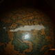 Desserte bar mappemonde globe terrestre  roulette vintage
