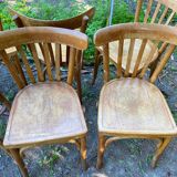 Set of 8 vintage bistro chairs 1950