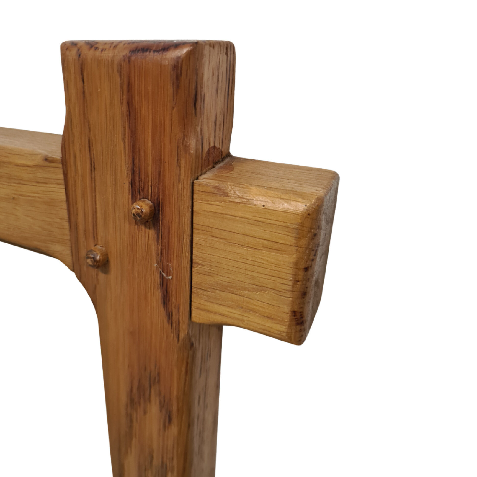 Miroir mural brutaliste en chêne massif Belgique années 1970 60x70cm