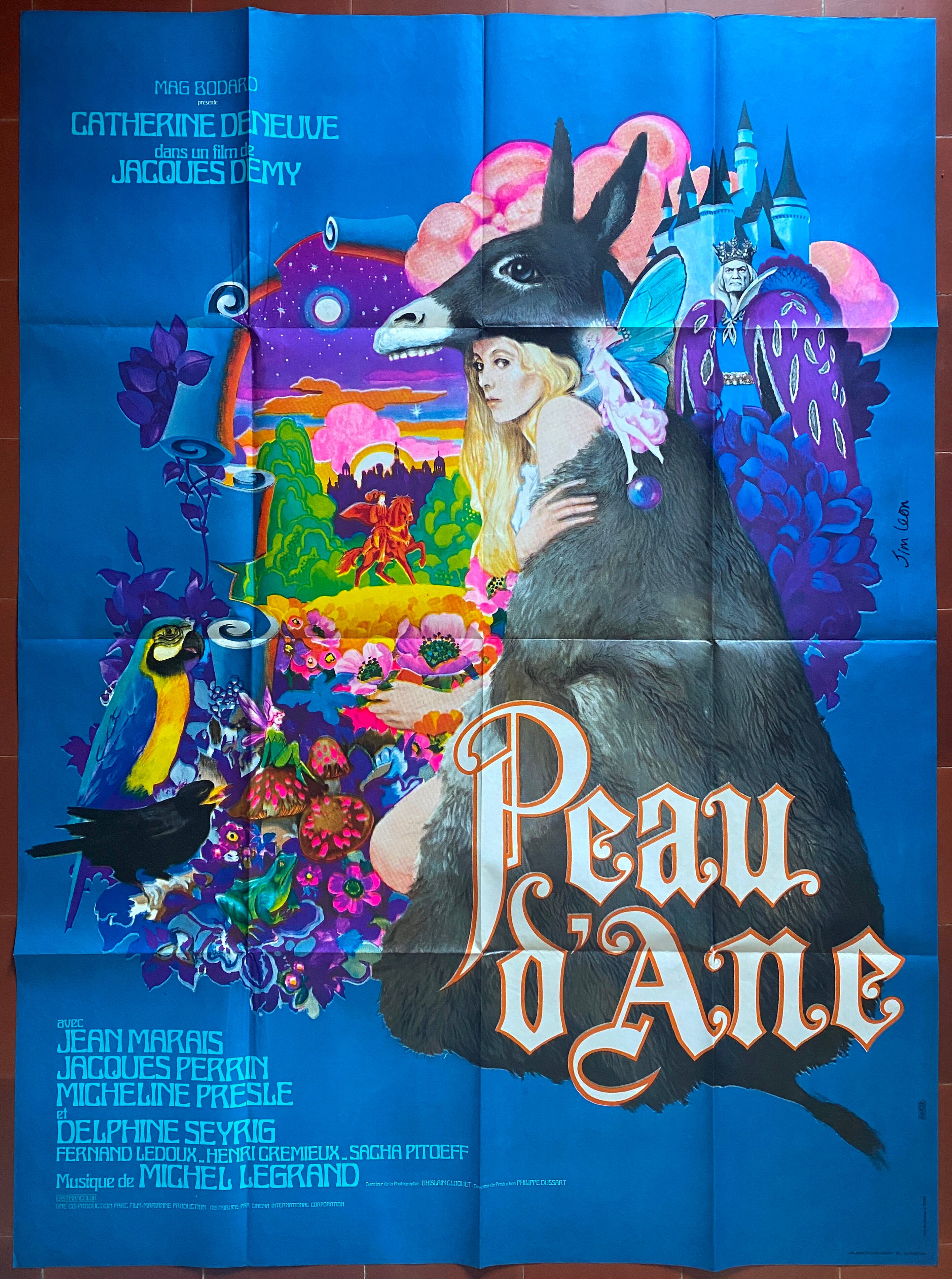 Original cinema poster "Peau d'Ane" Catherine Deneuve, Jacques Demy 120x160cm 1970