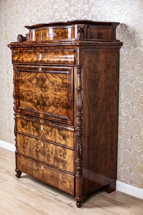 Bureau secrétaire antique Louis Philippe, 1850