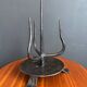 Brutalist wrought iron candlestick holder