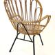 Fauteuil en rotin par Rohe Noordwolde, 1960