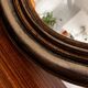 Antique oval mirror made in Belgium.