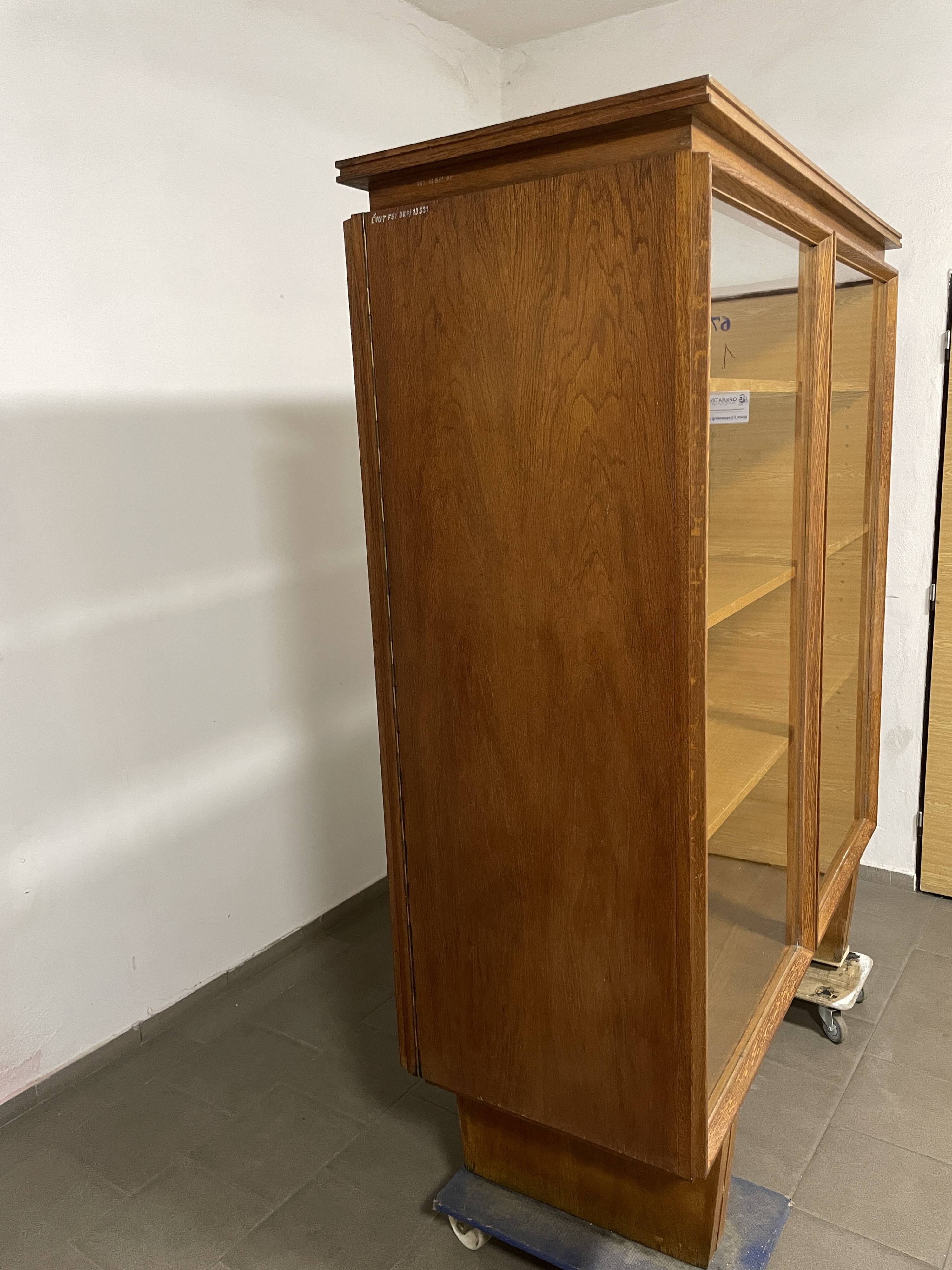 Vintage wardrobe with glass doors