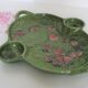 Strawberry serving dish, vintage