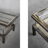Vintage Mid Century Modern Coffee Table with Glass Case by Maison Jansen