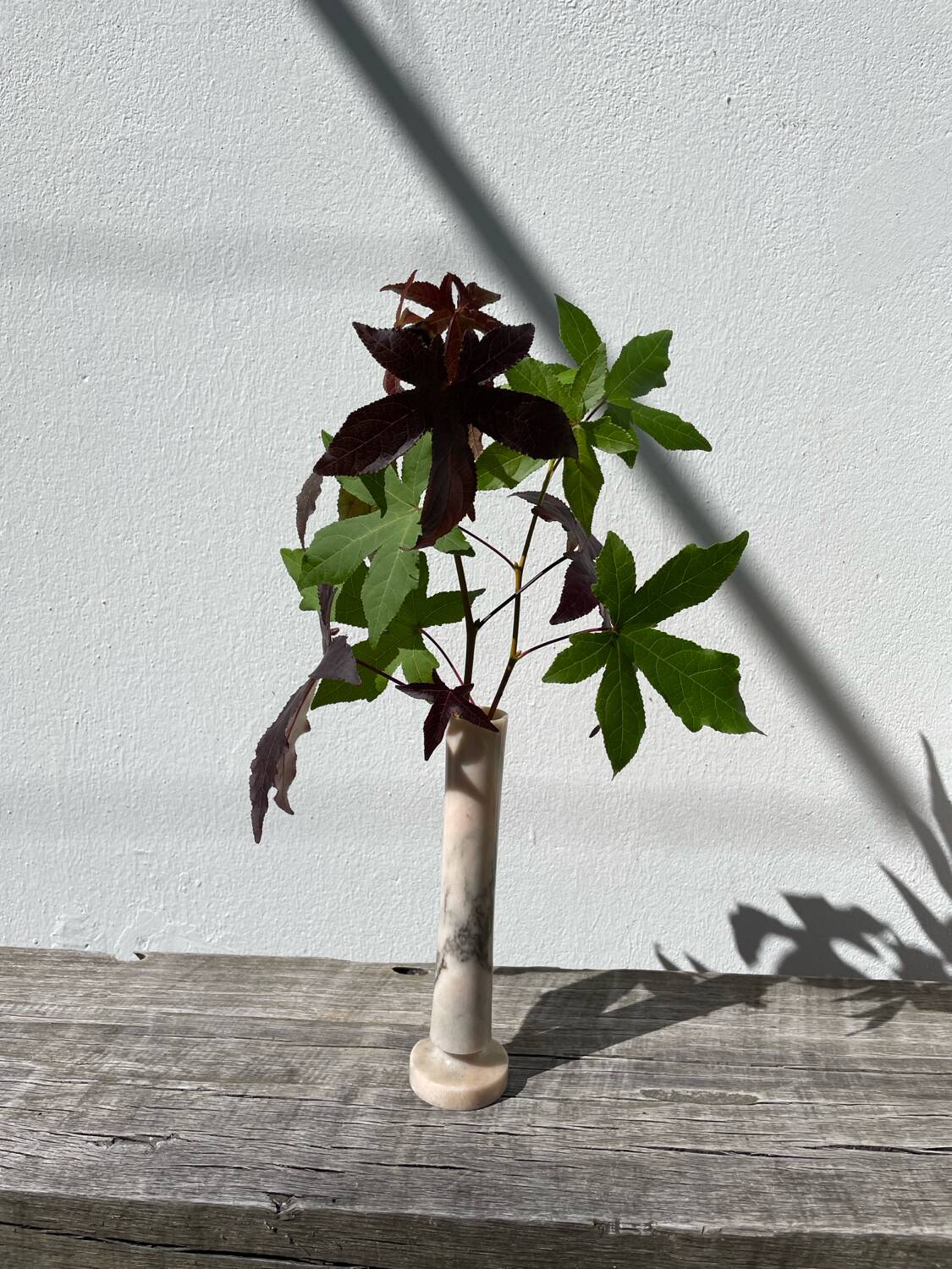 Vase marbre rose 1980