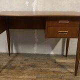 Scandinavian teak desk from the 1960s, length 110 cm