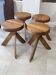 Set of four S28 stools by Pierre Chapo 1970