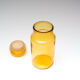 Amber vintage color glass jar