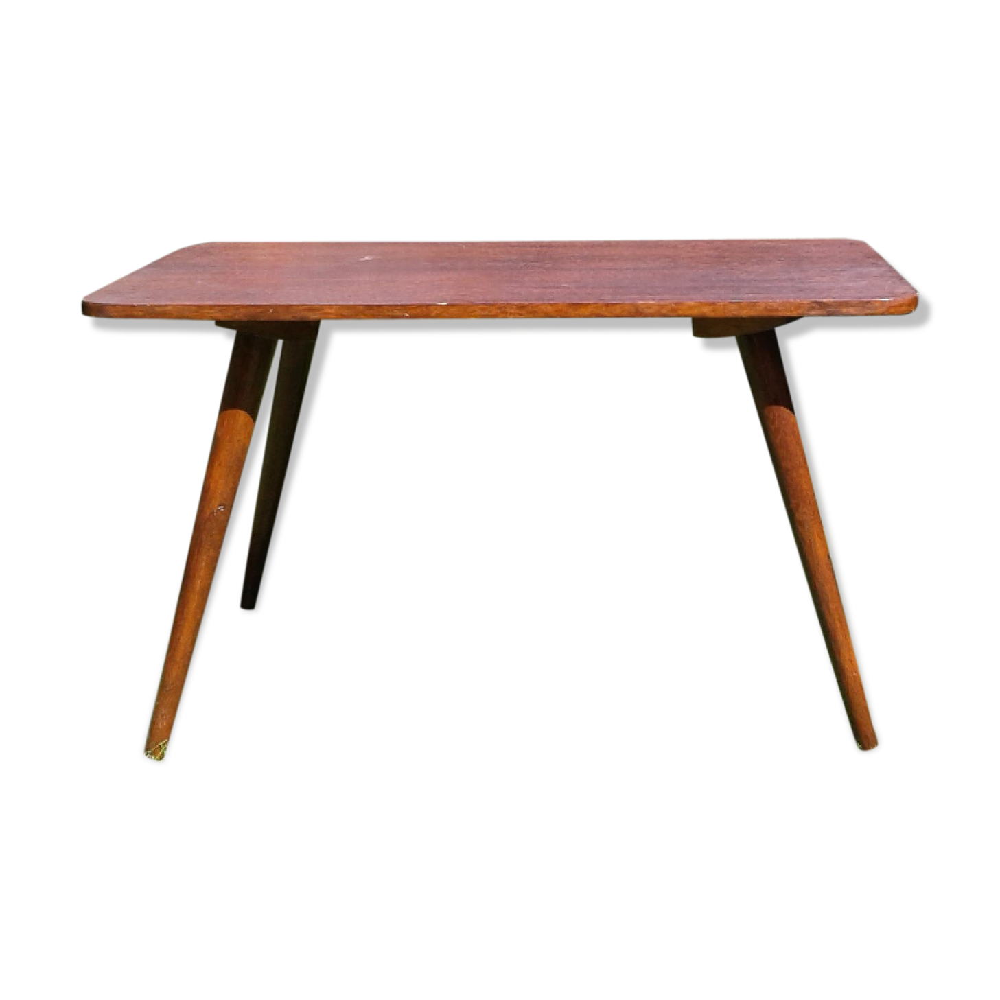 Coffee table 60s wooden feet compass