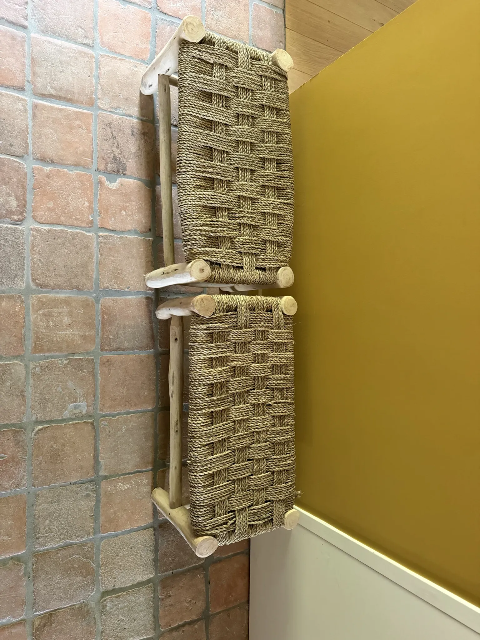 Petit banc marocain en bois 