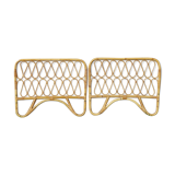 Pair of rattan headboards