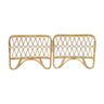 Pair of rattan headboards