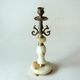 1960s onyx and brass candle holder, vintage