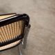 Pair of black Breuer b32 chairs and cannage