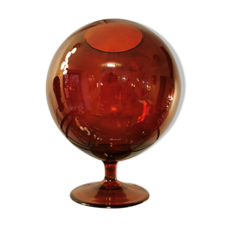 Vintage glass ball vase blown from Italy