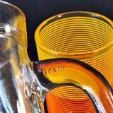 Service à orangeade vintage "Coucher de Soleil Pop"