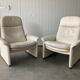 Exceptional and rare Pair of De Sede DS-50 adjustable Lounge Chairs