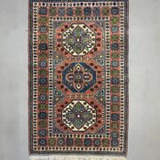 Turkish Kazak rug 270x166 cm vintage carpet, tribal handwoven large 2526