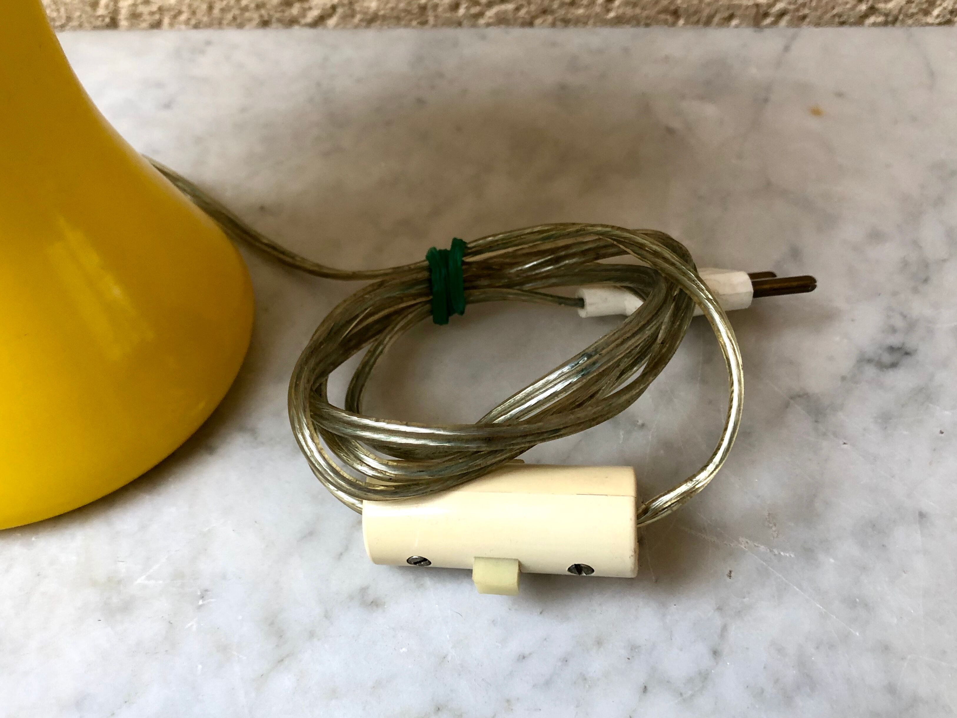 Bedside lamp glass opalin vintage 70