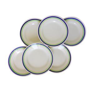 lot de 6 assiettes plates