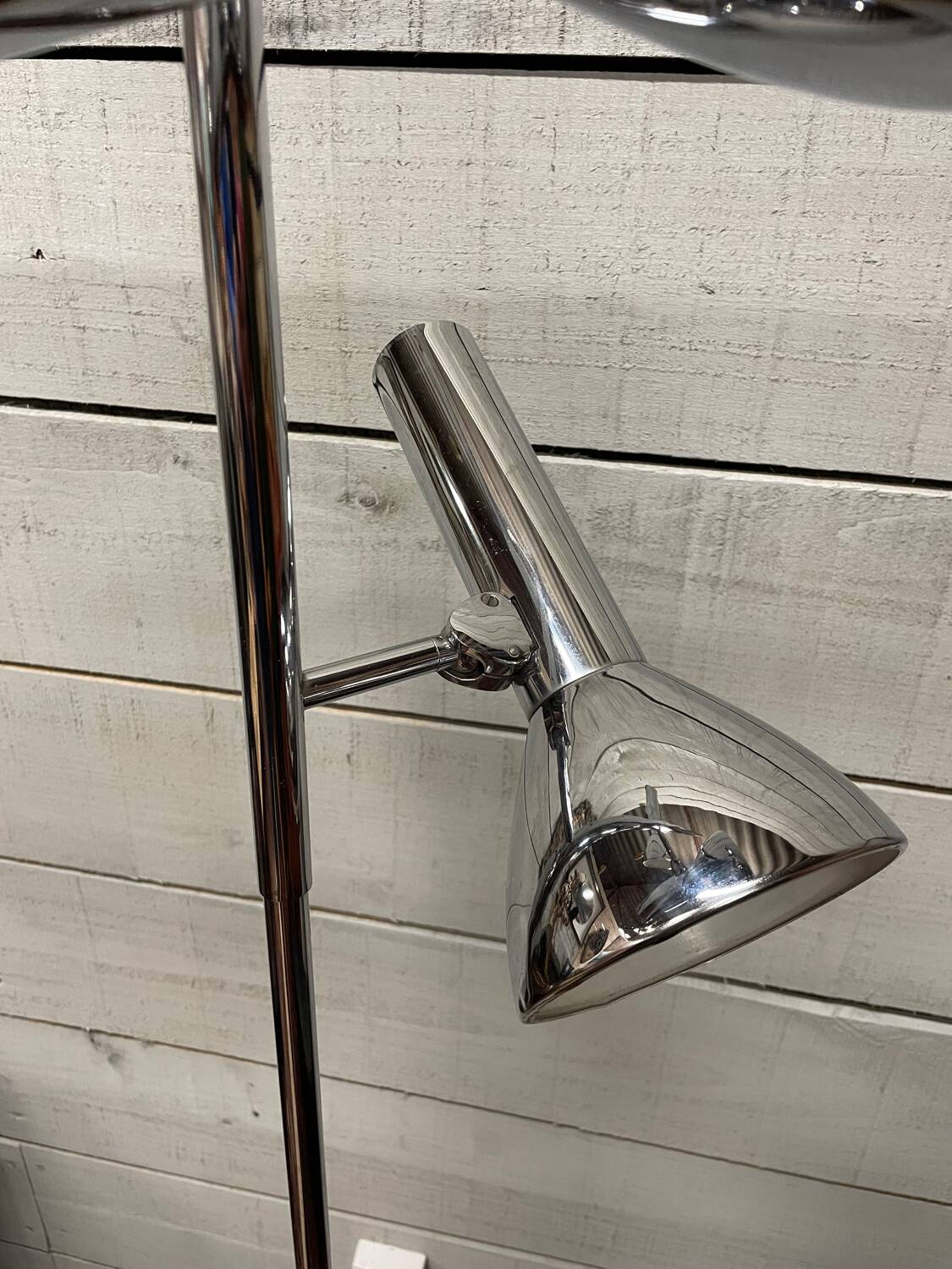 Lampadaire chromé 3 spot vintage design 70