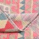 Pink Kilim Runner Rug, 94x404Cm