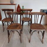 4 dark Luterma bistro chairs, sanded. Painting possible.