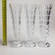 Set of three 17 cm vintage glass soliflore vases