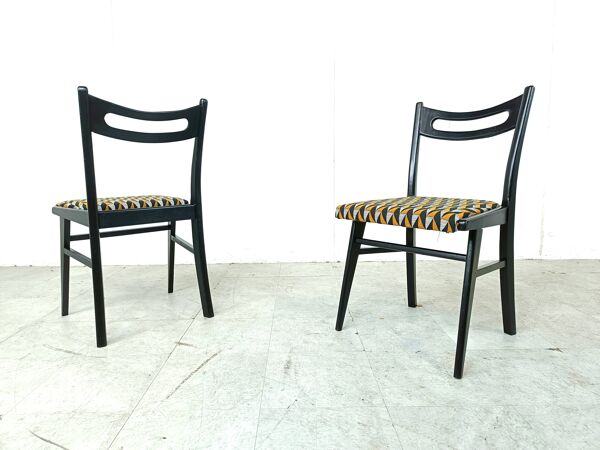 Chaises de salle à manger italiennes du milieu du siècle, 1970