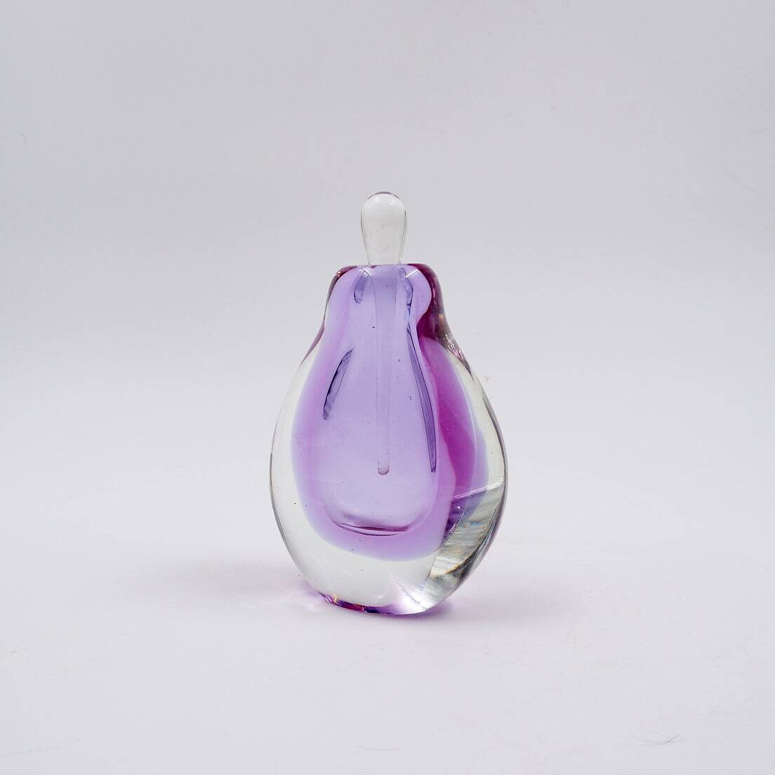 Flacon à parfum en verre soufflé violet « Sommerso »