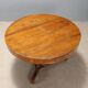 Antique walnut round table with drawers, Italy, 19th century