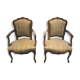 Pair of old armchairs Decor Rocaille Louis XV Bois Massif Fabric