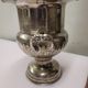 Antique champagne bucket in silver metal medicis shape