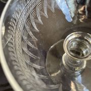 6 Art Deco crystal champagne coupes.