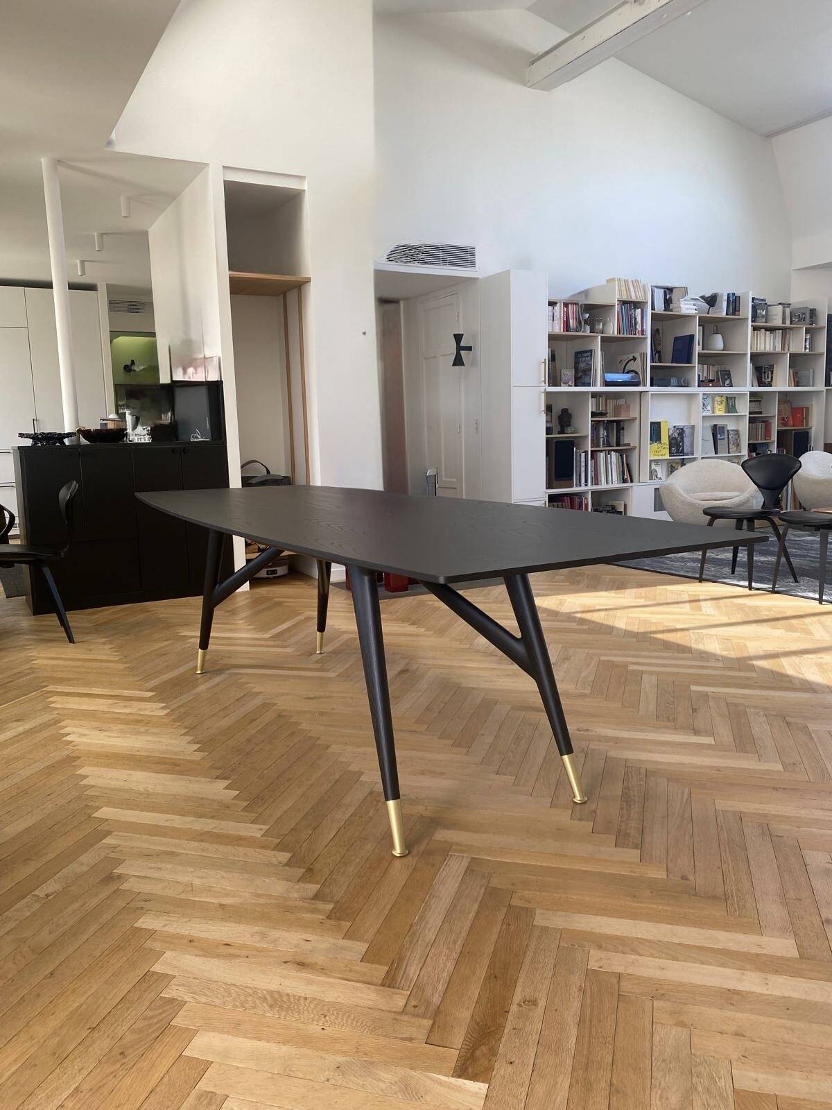 Gio Ponti Table D.859.1 Reissue 2023 Molteni in black ash wood