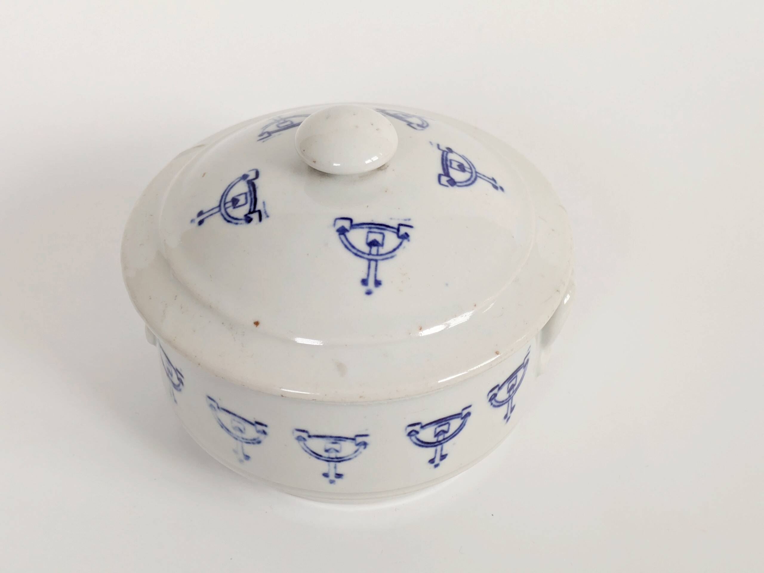 Set of 2 vintage ceramic terrines from Saint-Uze, Art Deco.