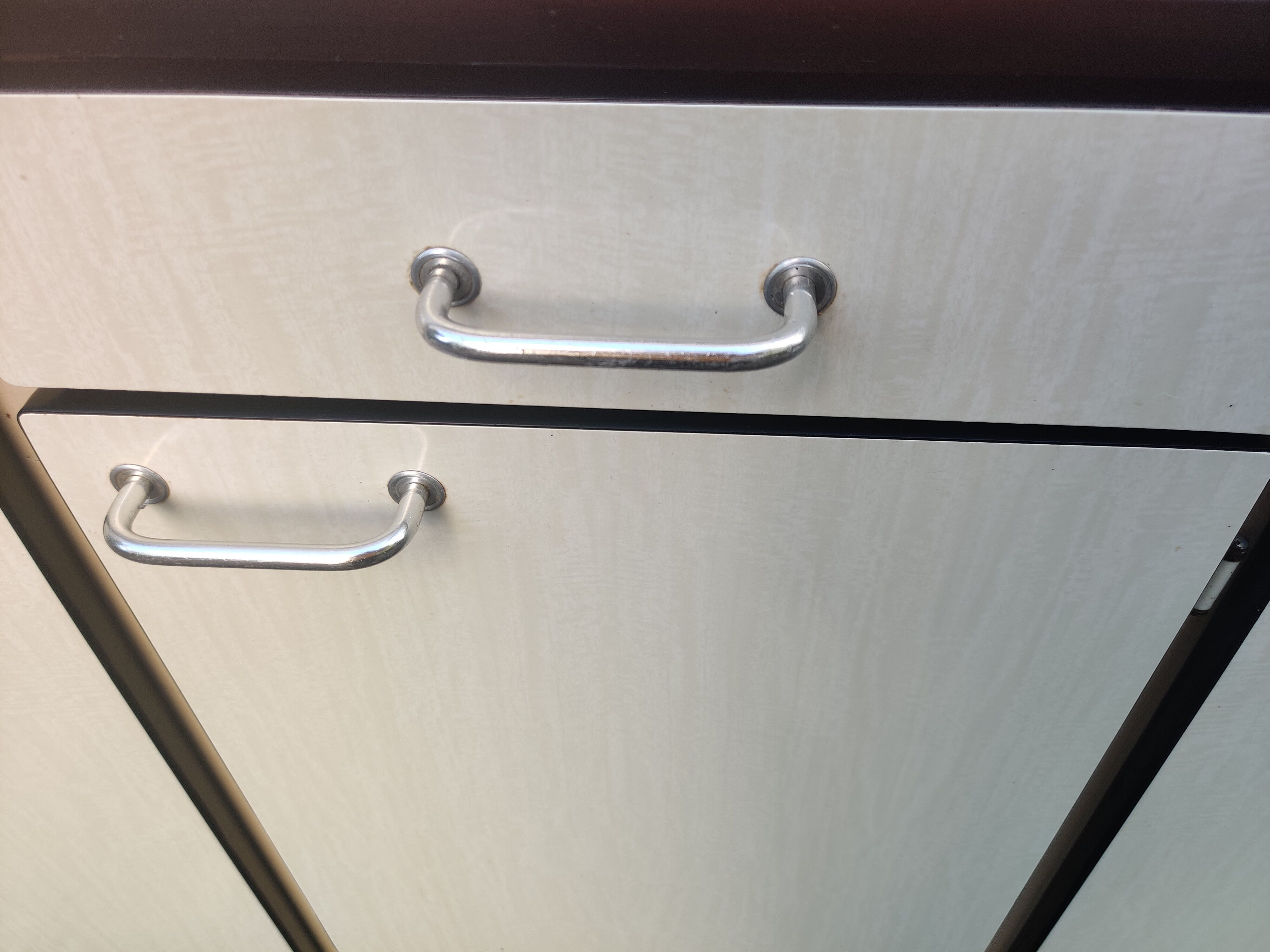 Furniture low, high, column in formica two-tone