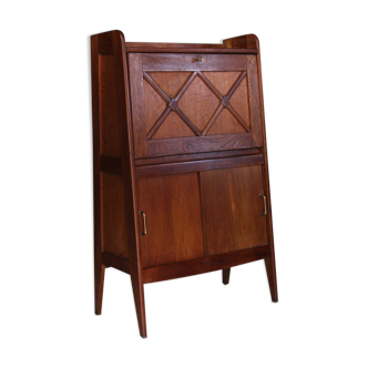 Vintage secretary manufrance oak 1950