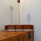Scandinavian suspension design in teak and vintage perspex from the 1970s.