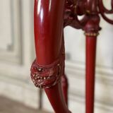 Athenian carved wood, red patina imitation of red marble