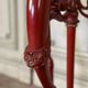 Athenian carved wood, red patina imitation of red marble
