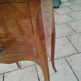 Pair of Louis XV style bedside tables with marble top